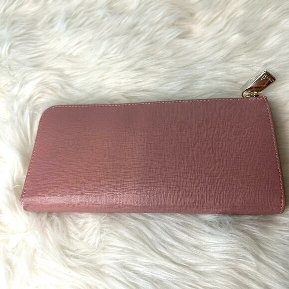 Furla Pink leather classic zippered wallet New with tag - Picture 3 of 11